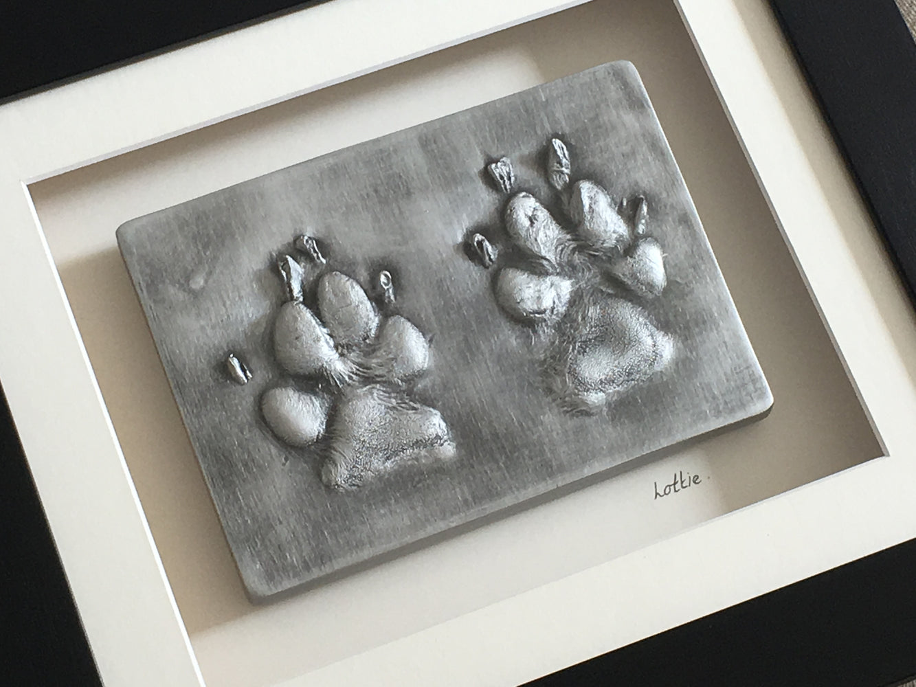 Pawprints Double Set raised impression