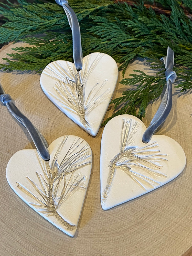 Handmade Ceramic Heart Decorations (Each)