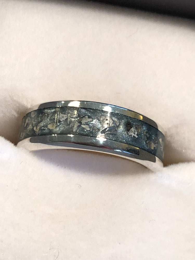 Ashes Set In Resin Wide Channel Ring