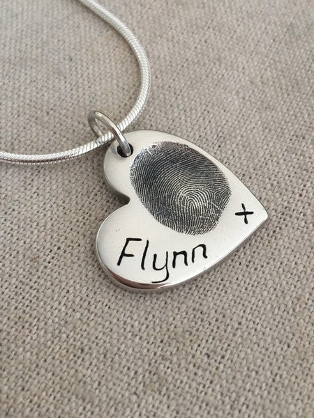 Large Fingerprint Charm