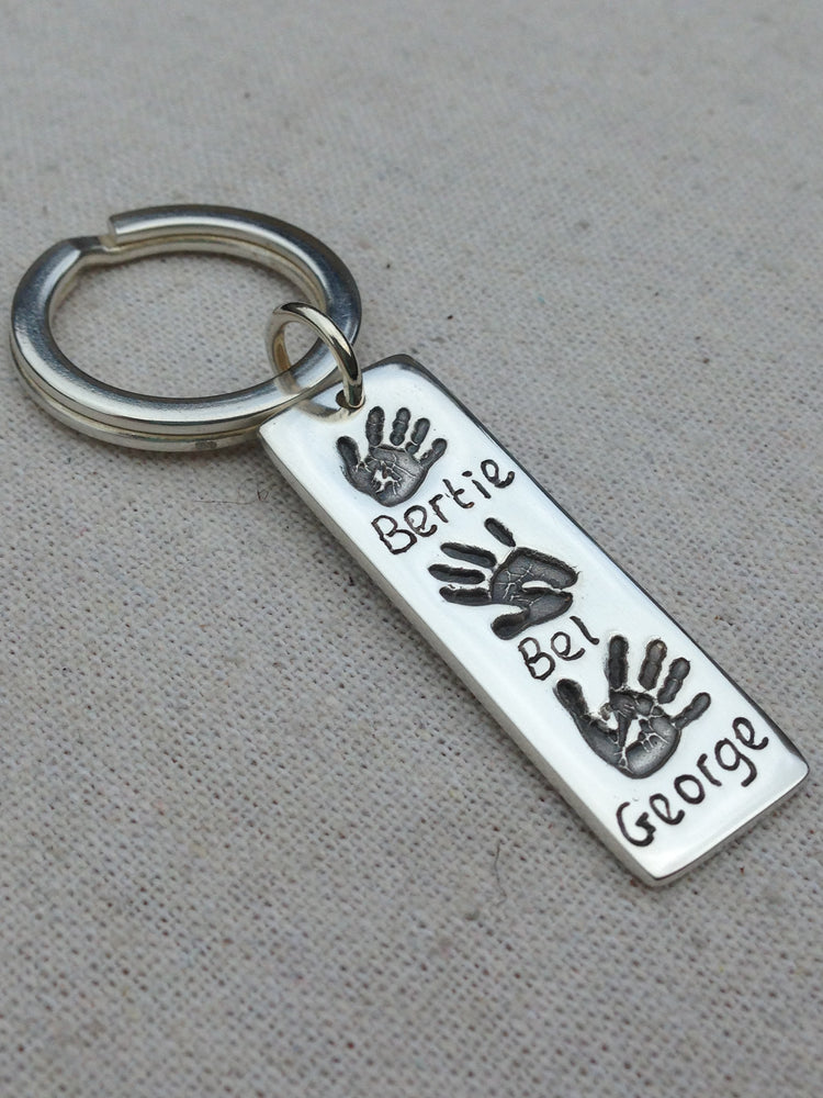 Keyring With 3 Mini Hand Prints