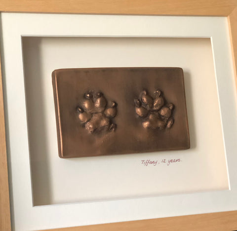 Pawprints Raised Impression - 1 pet x 2 pawprints