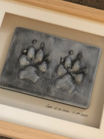 Pawprints Raised Impression - 1 pet x 2 pawprints