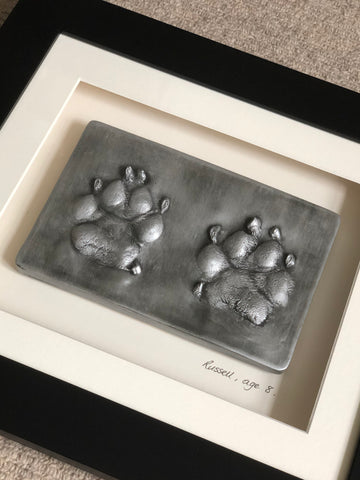 Pawprints Raised Impression - 1 pet x 2 pawprints