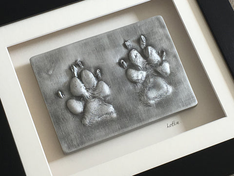 Pawprints Raised Impression - 1 pet x 2 pawprints